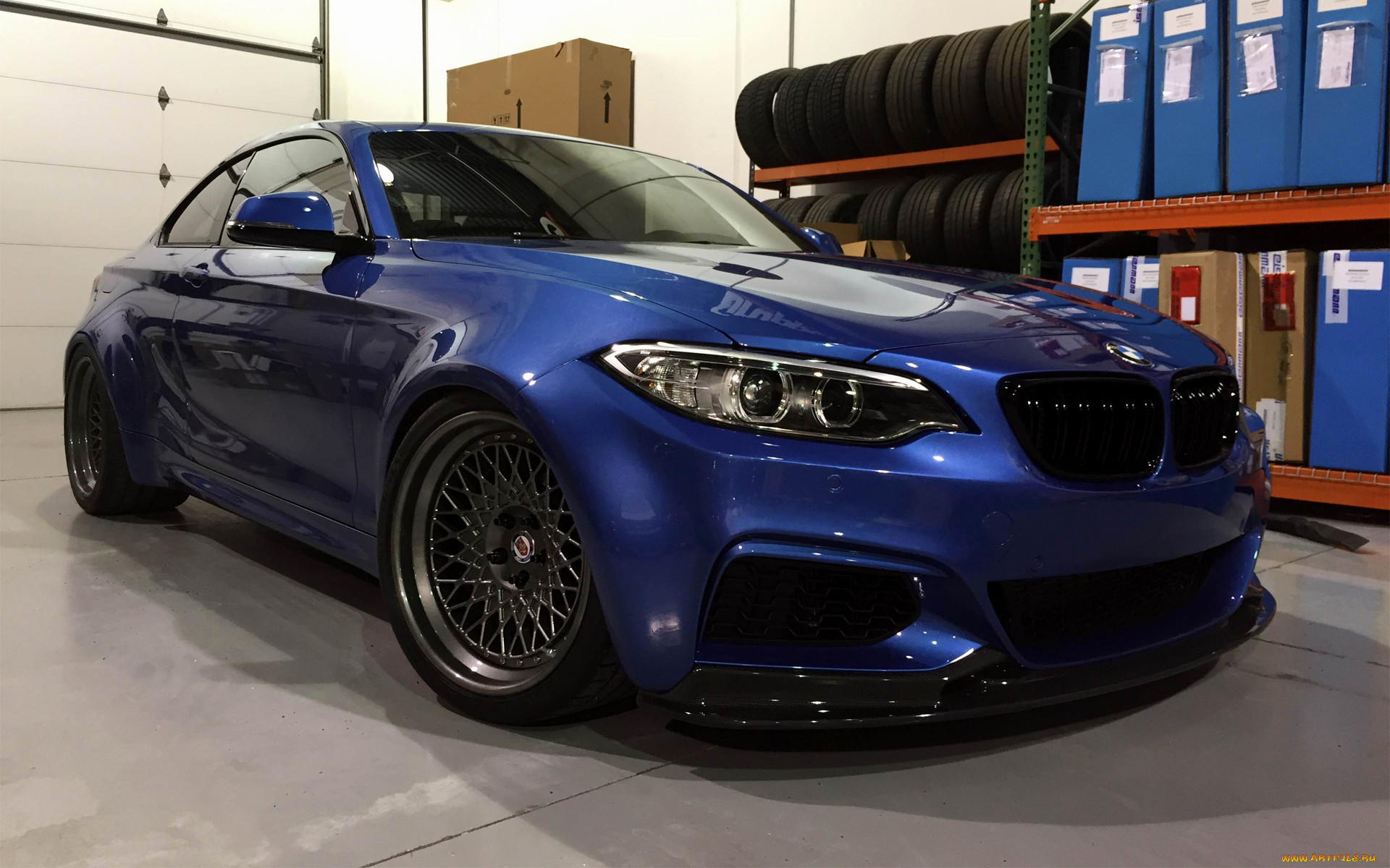 , bmw, blue, tuning, garage